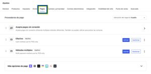Opciones WooCommerce pagos Opciones WooCommerce pagos