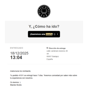 Reseña tras compra