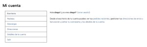 Shortcode Mi cuenta WooCommerce Shortcode Mi cuenta WooCommerce