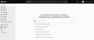 Bienvenida de Shopify Bienvenida de Shopify