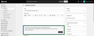 IA productos Shopify IA productos Shopify