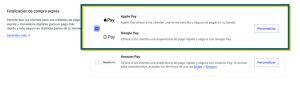 Activar Google Apple Pay Stripe